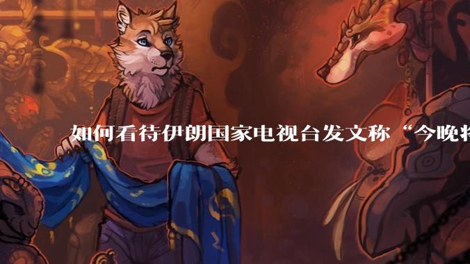 如何看待伊朗国家电视台发文称“今晚将会发生一件大事，让世界铭记几个世纪”？